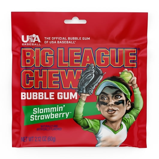 THE OFFICIAL BUBBLEGUM - Your favorite chewing gum Big League Chew, now available in Strawberry that