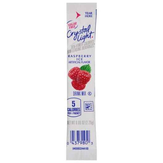 CRYSTAL LIGHT SUGAR FREE RASPBERRY  ON THE G O DRINK MIX, 4 - 30 - 0.08 OZ