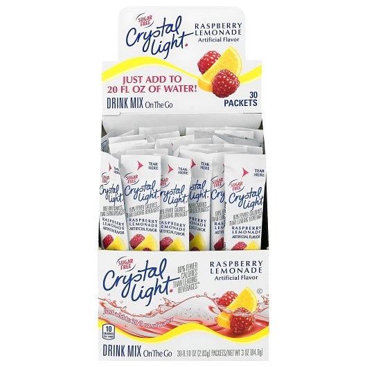 CRYSTAL LIGHT ON THE GO RASPBERRY LEMONADE BEVERAGE MIX, 4 - 30 - 0.1 OZ