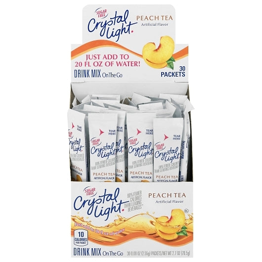CRYSTAL LIGHT PEACH DRINK MIX KOSHER,, 4 - 30- 0.09 OZ