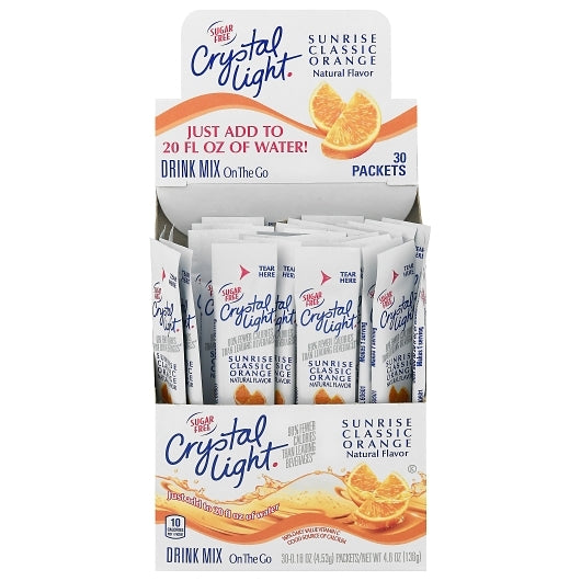 CRYSTAL LIGHT ON THE GO SUNRISE BEVERAGE MIX,4 - 30 - 0.16 OZ