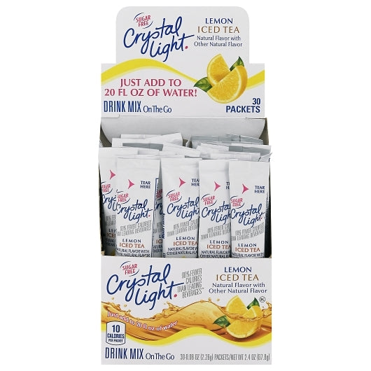 CRYSTAL LIGHT ON THE GO ICED TEA BEVERAGE MIX, 4 - 30 - 0.08 OZ