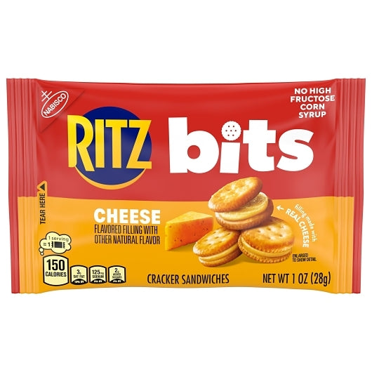 RITZ BITS CHEESE CRACKERS 1 OZ 4 x 12
