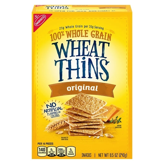 NABISCO WHEAT THINS ORIGINAL CRACKERS 8.5 OZ x 6
