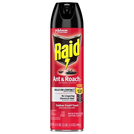RAID ANT&ROACH KILLER OUTDOOR FRESH 17.5Z, 12- 17.5 OZ