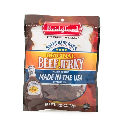 BRIDGFORD SWEET BABY RAY'S ORIGINAL BEEF JERKY, 12 - 3.25 OZ