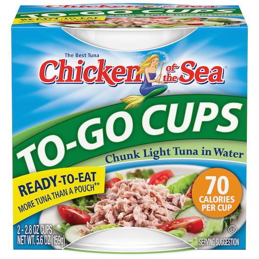Chicken of the Sea Chunk Light Tuna in Water Cup 8/2 packs of 2.8 ounce