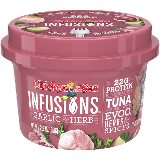 Chicken of the Sea Infusions Tuna with Garlic& Herb 6 pack of 2.8 ounces