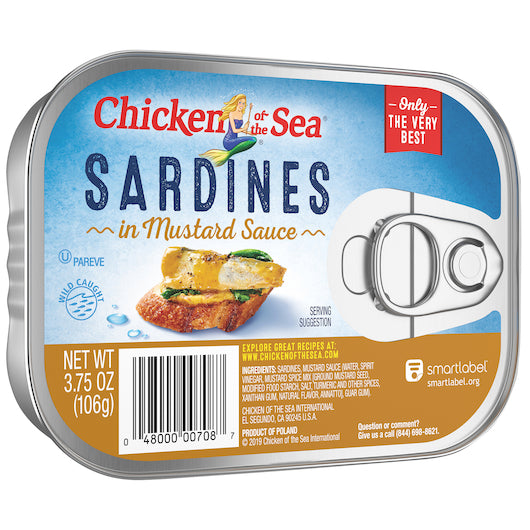 Chicken of the Sea Sardines in Mustard Sauce 18 Pack of 3.75 ounces