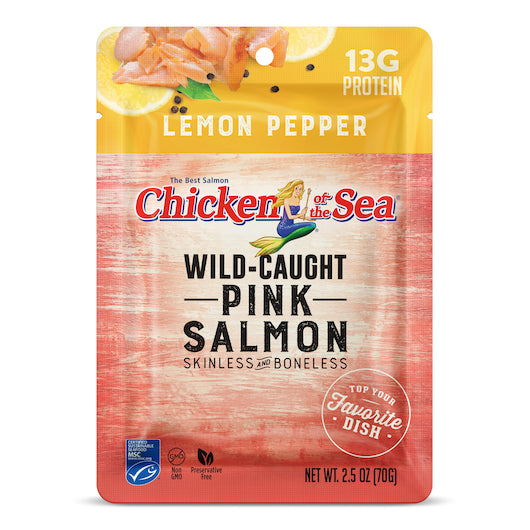 Chicken of the Sea Skinless/Boneless Pink Salmon in Lemon Pepper Pouch 12/2.5 ounce
