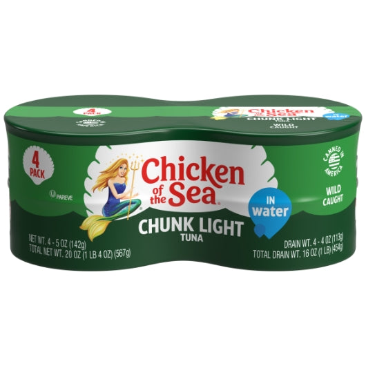 Chicken of the Sea Chunk Light Tuna in Water 6-4 packs of 5 ounce