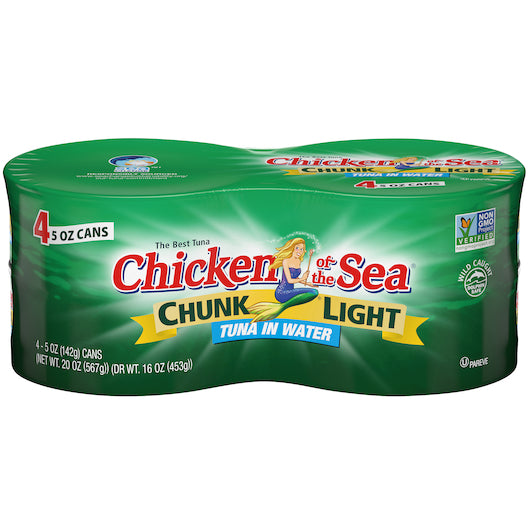 Chicken of the Sea Chunk Light Tuna in Water 6-4 packs of 5 ounce