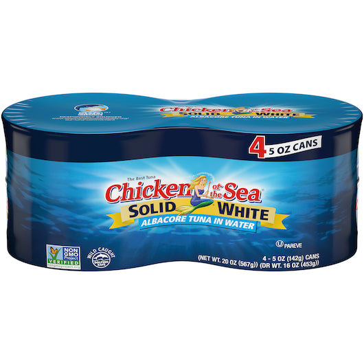 Chicken of the Sea Solid Albacore Tuna in Water 6/4 packs of 5 ounce