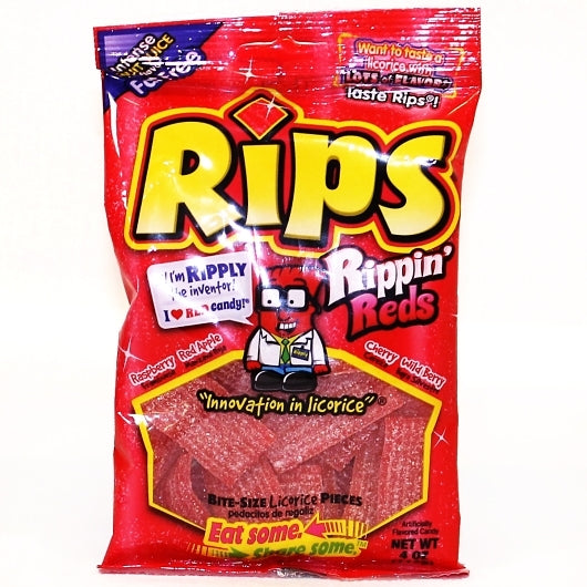 Rips Bite-Size Rippin' Reds(R) Pieces 4.0 oz.Peg Bag Mastercase