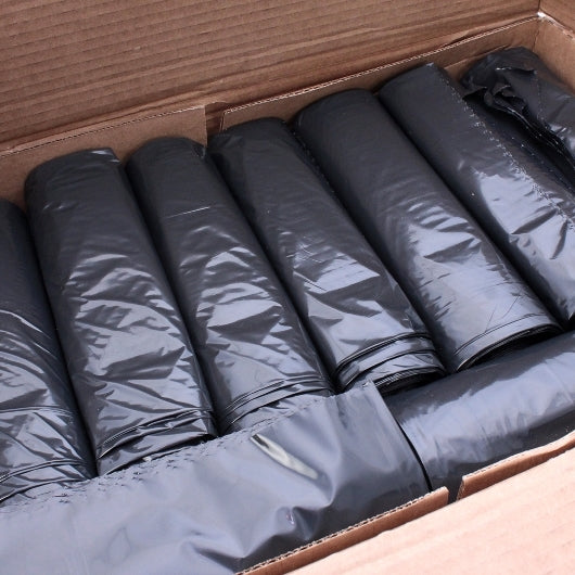 38x58,1.7 Mil,60 Gallons,Black,Star,Perf Roll,100(10/10 Count - 60 Gallon Bag),No Print,