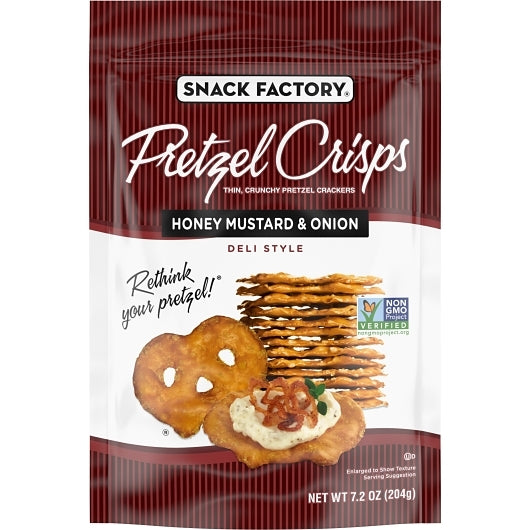 SNACK FACTORY PRETZEL CRISPS HONEY MUSTARD ONION, 12 - 7.2  OZ