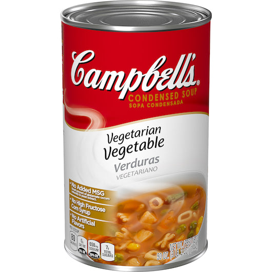 CAMPBELL'S CLASSIC VEGETARIAN VEGETABLE ALPHABET CONDENSED SHELF STABLE SOUP, 12 - 50 OZ
