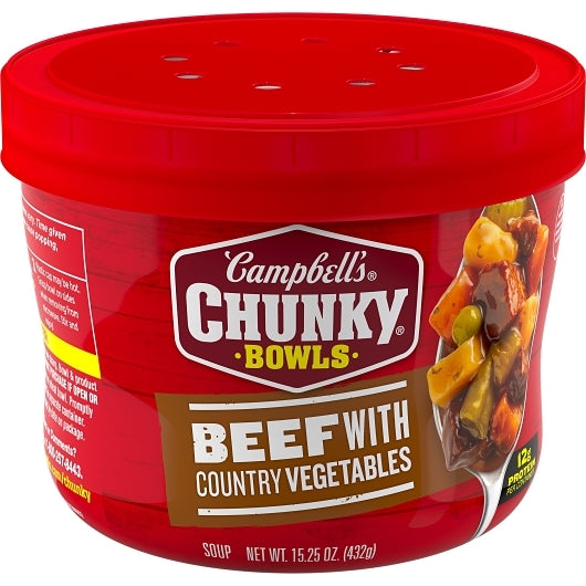 CAMPBELL'S CHUNKY BEEF VEGETABLE SOUP, 8 - 15.25 OZ