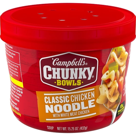 CAMPBELL'S CHUNKY CHICKEN NOODLE SOUP BOWL, 8- 15.25 OZ