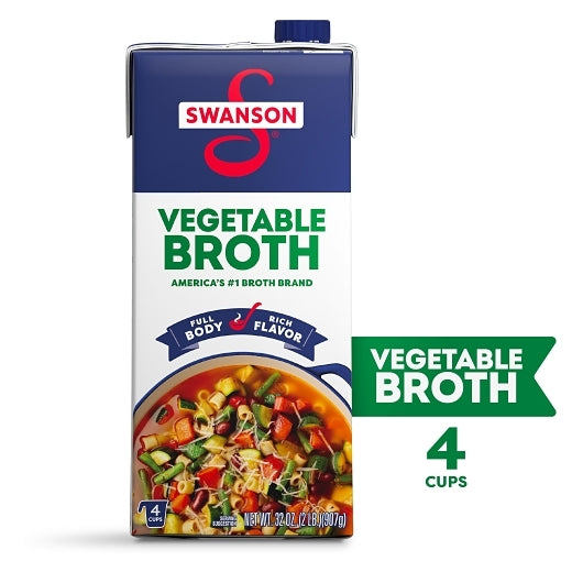 SWANSON VEGETABLE BROTH, 12 - 32 OZ