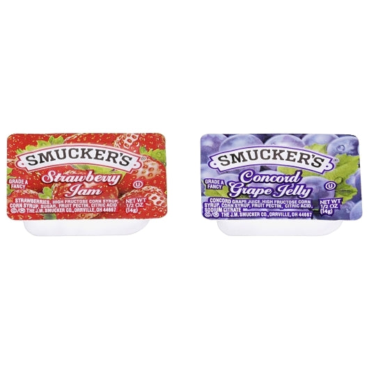 Smucker's 1/2 Ounce Assortment 3 Plastic