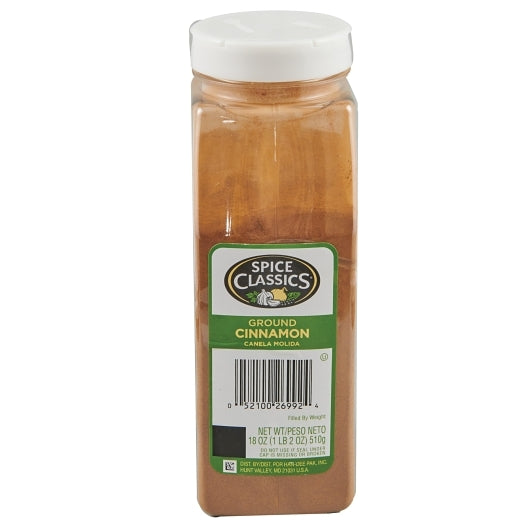 Spice Classics Ground Cinnamon, 18 oz (Case of 6)