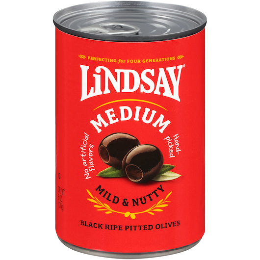 Lindsay Medium Black Ripe Pitted Olives 6oz Can