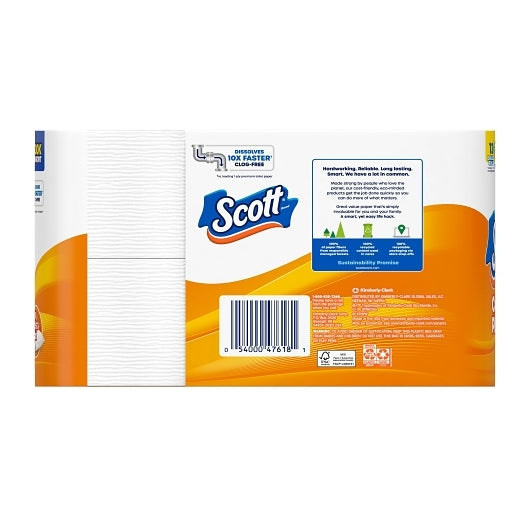 SCOTT CMFRT DBL RL BATH TISSUE 12 PK 231 FSC MIX SGSCH COC 005460