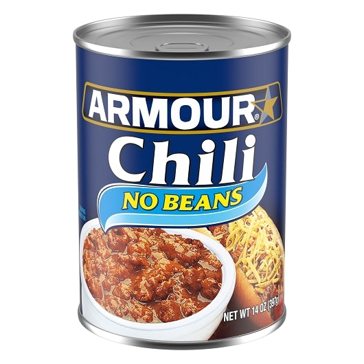 Armour Star Chili with No Beans, Canned Food,12 - 14 OZ Cans