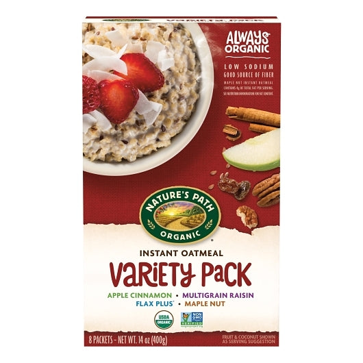 NATURE'S PATH HOT VARIETY PACK OATMEAL, 6 - 14 OZ