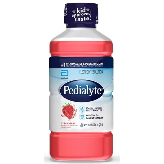 PEDIALYTE STRAWBERRY 8/33.8 OZ (1L) BOTTLES