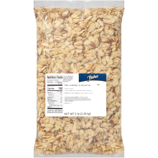 5 POUND FISHER SLICED NATURAL ALMONDS