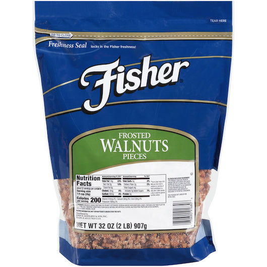 3 PACK OF 2 POUND FISHER FROSTED WALNUT PIECES