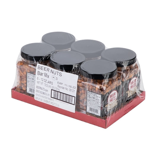 BEER NUTS Original Bar Mix PET Jar 12 ounce 6-ct Case