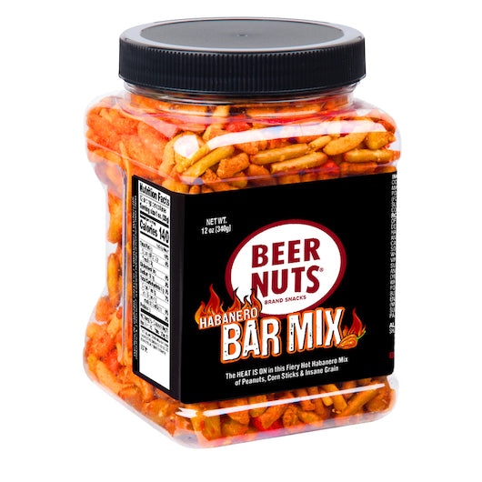 BEER NUTS Habanero Bar Mix PET Jar (12 oz)