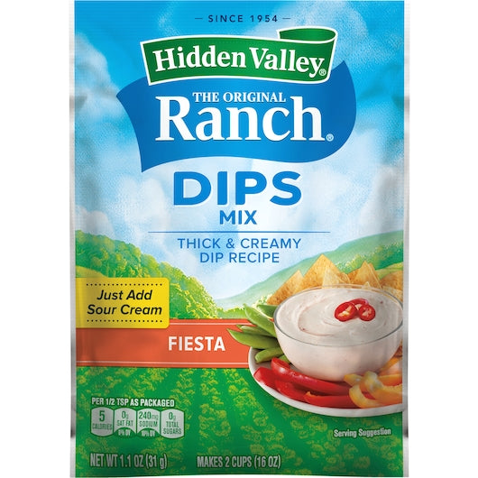 Hidden Valley Fiesta Ranch Party Dip Mix, 24 - 1.1  OZ