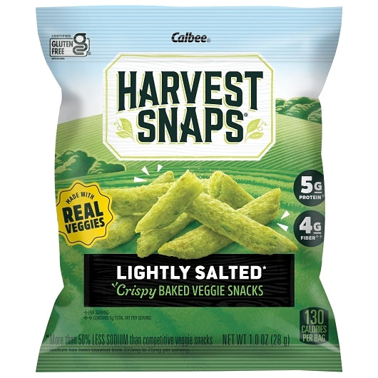 HARVEST SNAPS GREEN PEA SNACK CRISPS LIGHTLY SALTED, 36 - 1 OZ