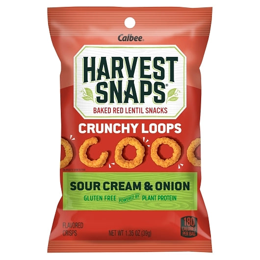 HARVEST SNAPS CRUNCHY LOOPS SOUR CREAM & ONION CADDY, 8 - 1.35 OZ
