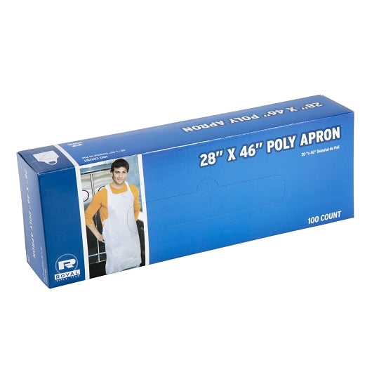 28? X 46? LIGHTWEIGHT POLY APRON BOXED PKD   /100