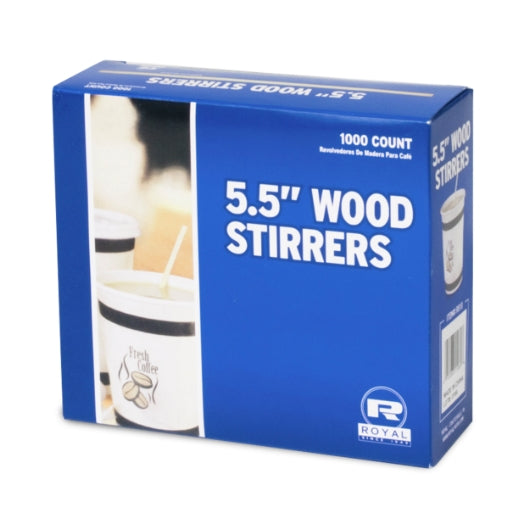 5 1/2? WOOD COFFEE STIRRERS   PKD 10/1000
