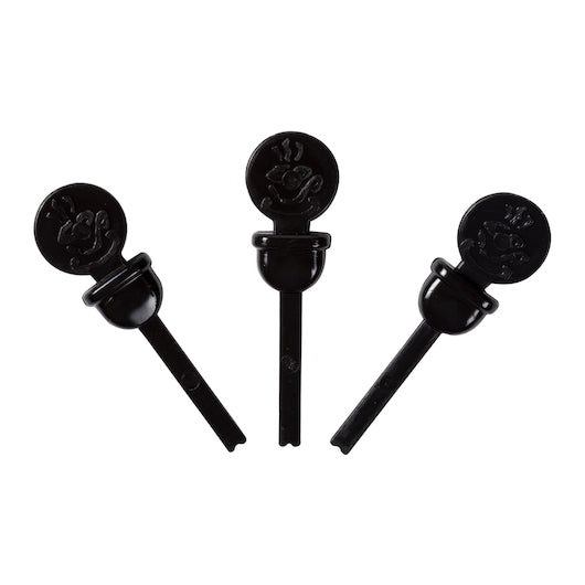 CIRCLE BEVERAGE PLUG - BLACK  PKD 5/400