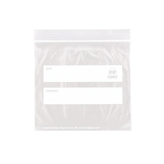 DOUBLE ZIPPER SANDWICH BAG 6.5? X 6?  PKD 5