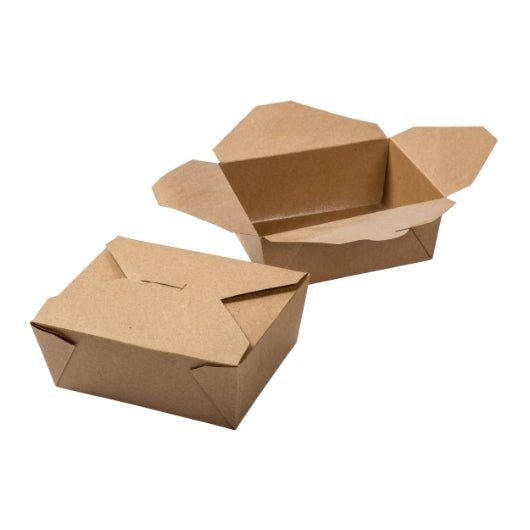 #8 KRAFT FOLDED TAKEOUT BOX PKD 6/50         6? X 4-3/4? X 2-1/2