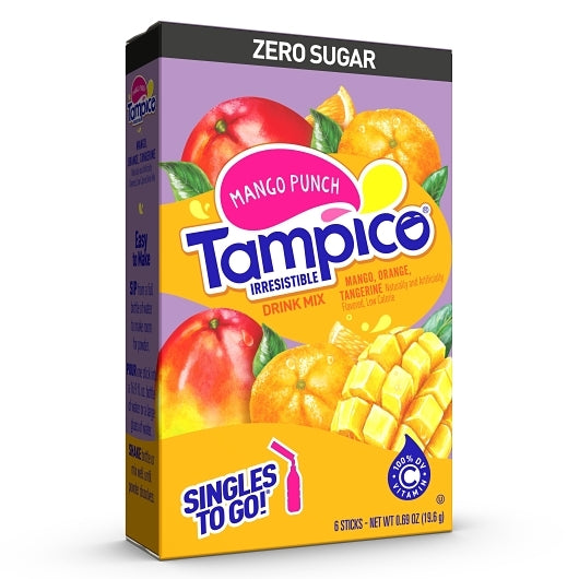 TAMPICO MANGO PUNCH SINGLES TO GO DRINK MIX, 12 - 6 CNT