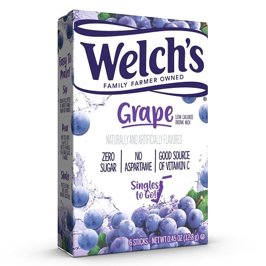 WELCH'S GRAPE DRINK MIX SINGLES TO GO, 12 - 6CNT