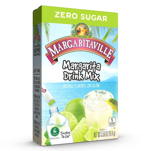 MARGARITAVILLE LOW CALORIE MARGARITA COCKTAILMIXER DRINK SINGLES TO GO, 12 - 0.58 OZ
