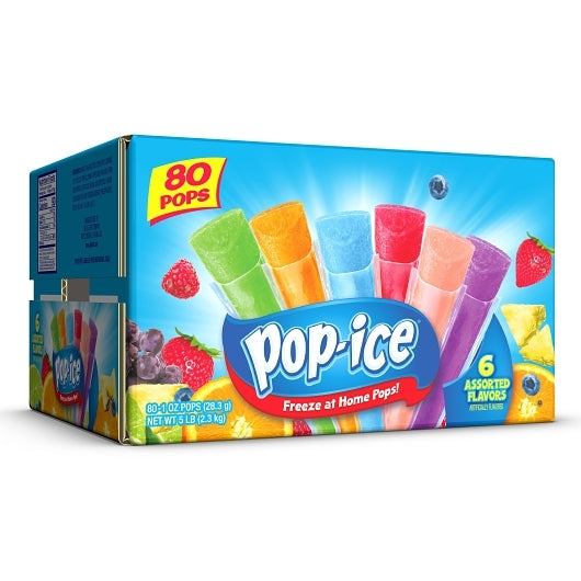 POP ICE 6 ASSORTED FLAVORS ICE POPS, 1 - 5 LB