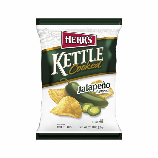 HERR'S JALAPEO FLAVORED KETTLE COOKED POTATO CHIPS, 12 - 2.125 OZ