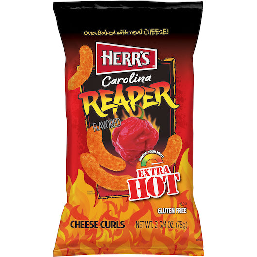 HERR FOODS INC CAROLINA REAPER HOT CURLS, 12 - 2.75 OZ