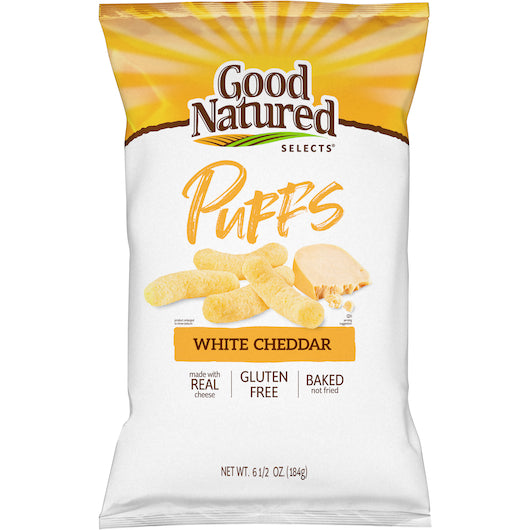GOOD NATURED PUFFS WHITE CHEDDAR, 6 - 6.5 OZ